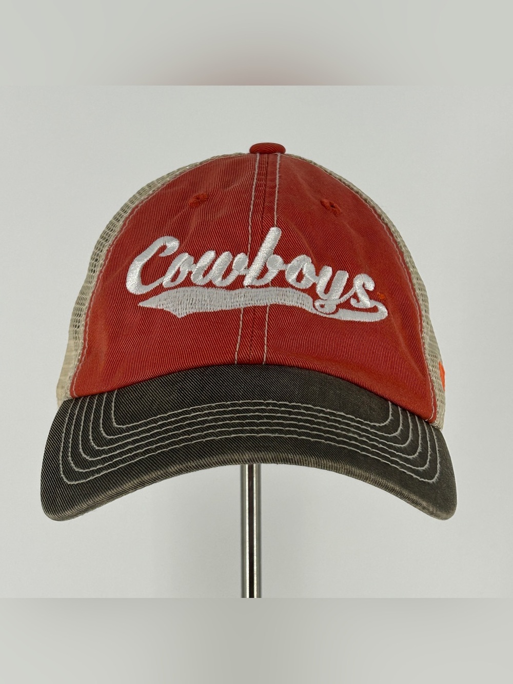 OSU Oklahoma State Cowboys Baseball Hat Cap Tan Mesh Snapback Trucker